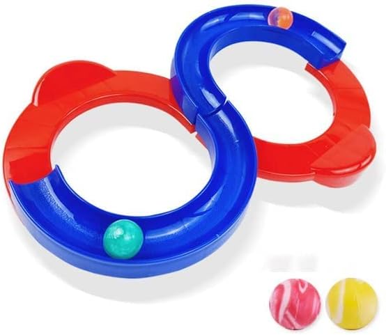 8 Shape Infinite Loop Interaction Balancing Track Toy Creative Track with 3 Bouncing Balls for Kids, Best Hand-Eye Coordination Developing Indoor Games for Kids