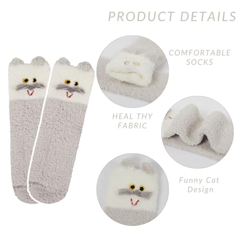 Image of Benefeet Sox Womens Girls Fuzzy Socks Cozy Winter Warm Fluffy Socks Soft Cute Animal Home Slipper Thick Plush Sleeping Sock