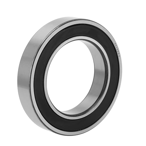 Image of X AUTOHAUX 6012DDU Deep Groove Ball Bearings P6 60x95x18mm Lubricated Bearings Double Rubber Seal Black Silver Tone Scooter Skateboard Wheel
