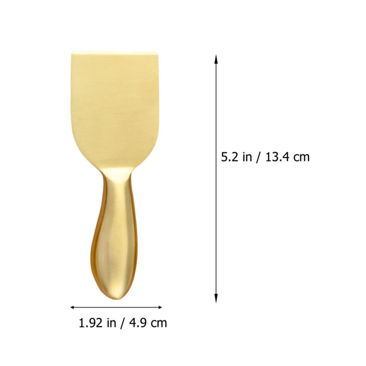 Kit de Couteaux à Fromage en Acier Inoxydable Or, 4 Pièces Légères Coupe Demi-cœur et Formes Rectangulaires, pour
