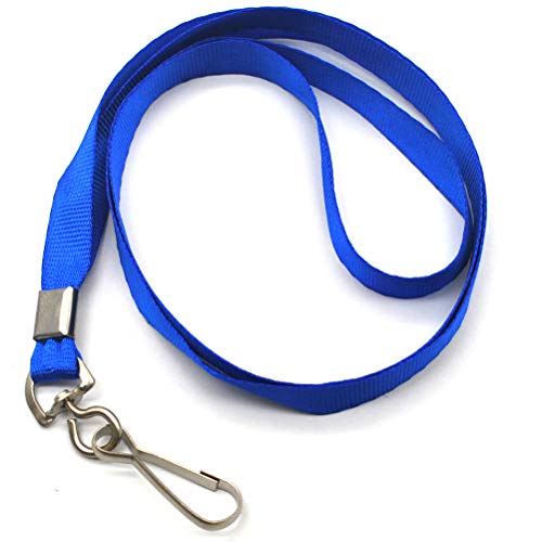 Beebel Blue Lanyard Bulk Lanyards For Id Badges Flat Lanyard With Badge Clip Swivel Hook 50 Pack #TOP2
