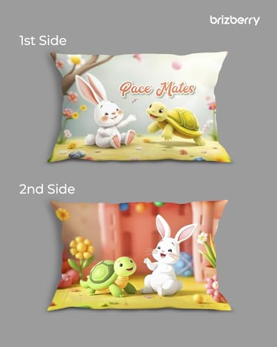 Image of Brizberry Kids Pillow Cushion with Super Soft Fabric | Animal & Cartoon Prints | 12x18 inches (Design 25)