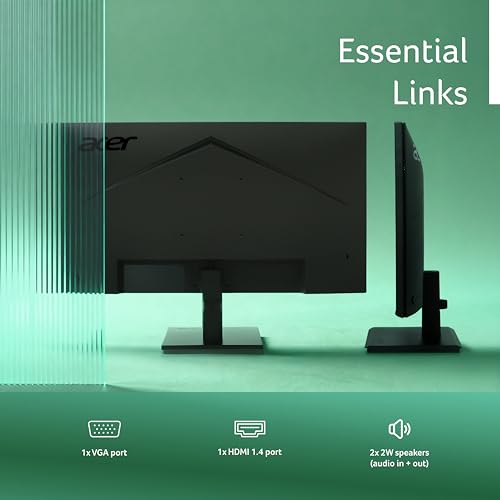 Image of Acer Vero V247Y G 23.8 Inch Full HD IPS Monitor I 120Hz Refresh, AdaptiveSync I 99% sRGB, 1500:1 Contrast I 2x2W Speakers I HDMI +VGA I ZeroFrame I VisionCare 2.0 I VESA I Energy Star I Black