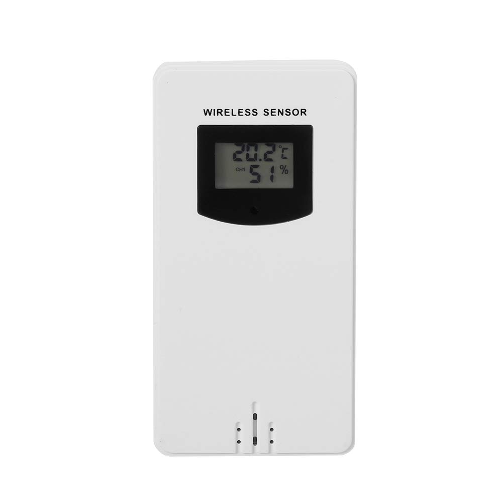 Hztyyier Stazione meteorologica, Stazione meteorologica Wireless Digitale LCD Temperatura Esterna Interna Previsioni stazioni meteorologiche per l'home Office Garden(Neutral-Yellow)