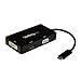 Produktbild StarTech.com USB-C Multiport Adapter - 4K 30 Hz - USB C auf HDMI / DVI / VGA - USB Type C Adapter - USB-C Dongle - USB C Hub