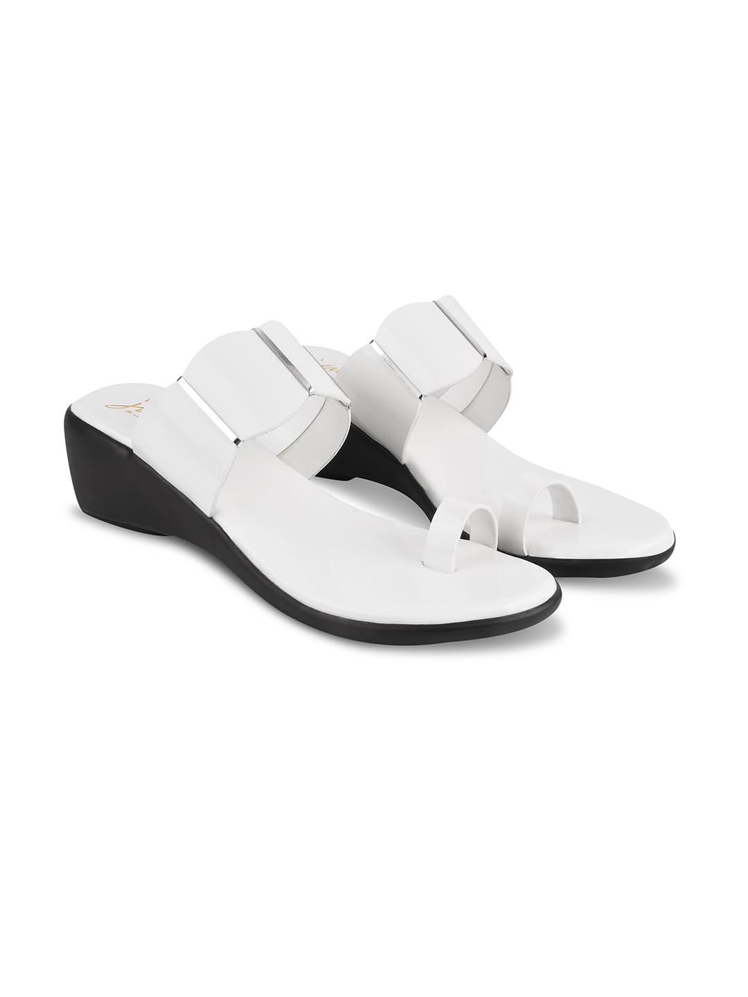 JM LOOKS Womens Embellished One-Toe Slip-On Wedges Stylish Comfort for Every Step For Women (B0CX23NY2H) Amazon Price History, Amazon Price Tracker