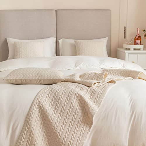 Qfwmcw Quality Bed Runner Scarf Bedspreads Coverlets Hotel Bedding Bed Scarf 1 Piece Dutch Velvet Wheat Pattern Bed Towel Bed Throws For Foot Of Bed For Queen King Size #TOP3