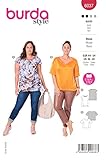  Burda Style Katalog-Schnittmuster Bluse mit kurzen Ärmeln  Damen, Gr. 44-54  Nählevel: Leicht #6037