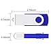 20 Pack 2GB Flash Drive Bulk USB Memory Stick Thumb Drive Bulk Swivel Design Blue