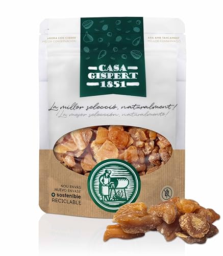 Casa Gispert - Jengibre Deshidratado con Fructosa - Sin Gluten, Vegano - (500g, Con Fructosa)