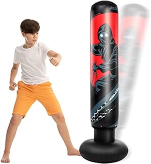 JOYIN 53 Inflatable Punching Bag for Kids, Standing Ninja Boxing Bag for Immediate Bounce-Back for Practicing Karate, Taekwondo, MMA and to Relieve Pent Up Energy in Kids and Adults