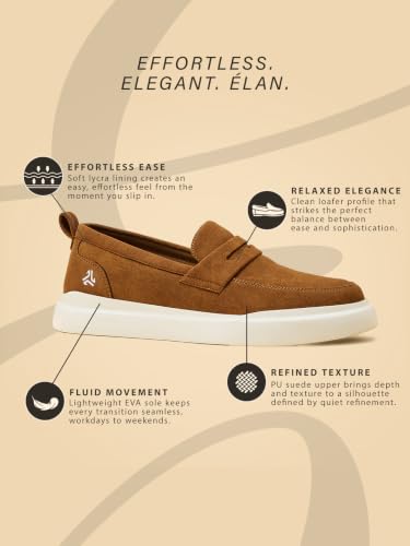Campus ELAN Men's Brown Loafers ELAN-03 Tan - Image 8