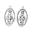 Antique Oval Virgin Mary Charms_20 pcs