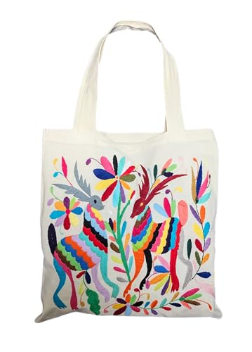 Bolso tote mexicano artesanal bordado Otomí Tenango miniatura 1