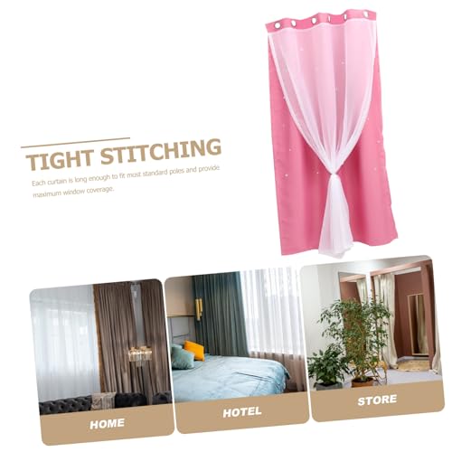 Cortinas opacas estilo princesa para decoración de dormitorio y ventanas de casa 5