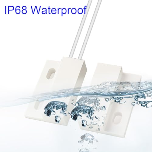 Image of Gebildet 5pcs Recessed Wired Security Window Gate Contact Sensor Alarm,Magnetic Reed Switch White,Magnetic Door Sensor,Magnet Near - Connect Circuit, Magnet Away - Break Circuit