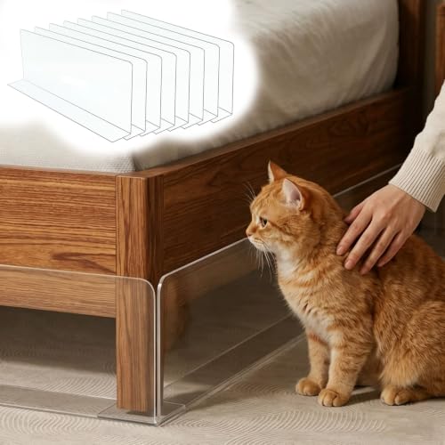 Barrière de lit chat et bloqueurs de jouets sous canapé plastique transparent - 2