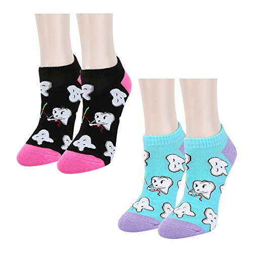 Zmart Women Girl Teeth Nurse Ankle Socks Funny Dental Medical Dentist Gifts