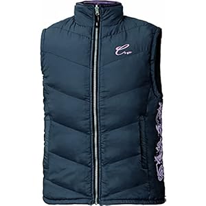 DINOZAVR Yowie Outdoorvest voor dames, gewatteerd vest met opstaande kraag