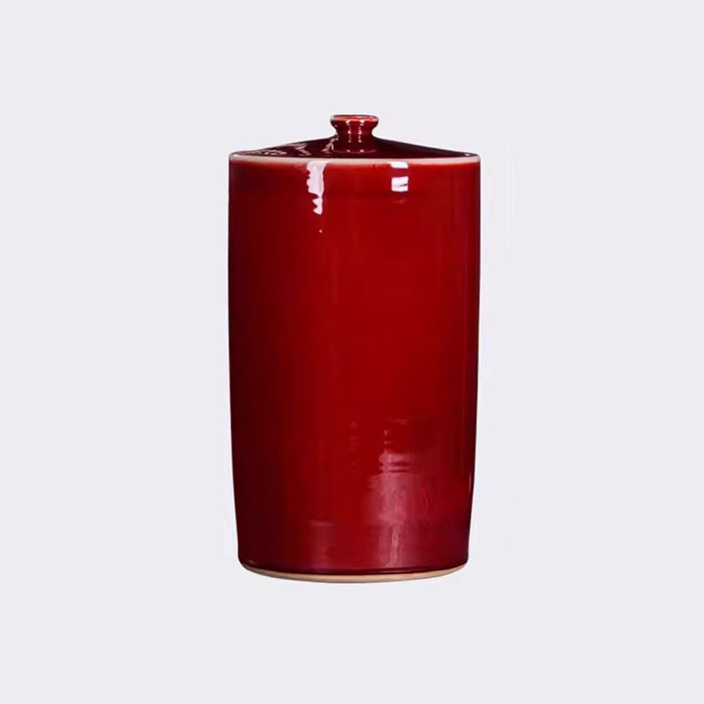 LUNIZ Sealed Tea Caddy Ceramic Tea Cans, Tea Jars, Extra Large Tea Cans, Storage Buckets, Tea Storage Cans, Sealed Tea Boxes Tea Jar with Lid
