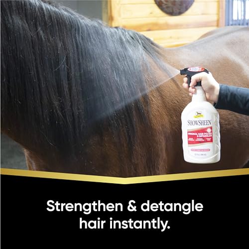 Absorbine-ShowSheen-Hair-Polish-Detangler-32oz-Spray-Bottle-Horse-and-Dog-Coat-Mane-and-Tail-Instant-Detangling-Reduces-Hair-Breakage-for-Healthy-Grooming-Radiant-Shine Absorbine ShowSheen Hair Polish & Detangler 32oz Spray Bottle, Horse and Dog Coat, Mane and Tail, Instant Detangling & Reduces Hair Breakage for Healthy Grooming & Radiant Shine - Image 3