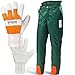 Produktbild Safetytex Forstschutz Set - 2 teiliges Forstset - KWF geprüft - Schnittschutzhose & Handschuhe - für Forst & Gartenarbeit Gr. 62