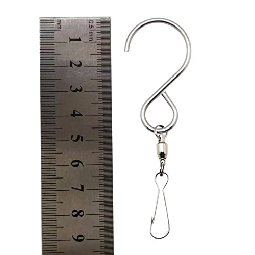 6Pcs Swivel Hooks For Wind Spinners,Windsock Clip,Spinning Clips For Wind Chimes,Bird Feeder,Flower Pots,Solar Light,Mobile Spinner Motor,Plant Swivel Hook|360 Degree Rotating Replacement Spinner Hook #TOP3