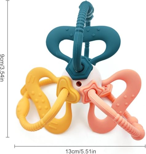 Image of StarAndDaisy Soft Baby Teether and Teeth Rattle Ball Toys for Infants & Toddlers (YLBL-Multicolor)
