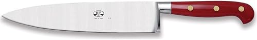Miniatura 2 de Insieme - Cuchillo de chef de 9 pulgadas con bloque de madera magnetizada, mango rojo Lucite