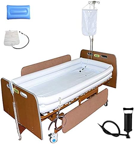 Inflatable Bathe Bathtub Equipment, Medical Grownup Bathtub Bathe System, Bathtub in Mattress Assistive Help for Disabled, Aged, Bedridden or Injured Affected person, PVC