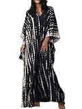 SMUDGE Life Kaftan Dresses for Women Plus Size Summer Beach Dress with Print and Swim Cover Ups