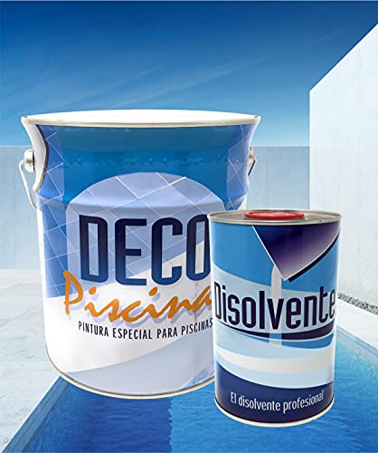 KIT PINTURA ESPECIAL PISCINAS, 1ª CALIDAD. (Pintura + Disolvente). Para Piscinas de Cemento u Hormigón. Al disolvente. (Azul) Cover