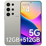 SEMIYUUKEE D24 ultar Unlocked Phones,5G Android 14 Smartphones,12GB+512GB Unlocked Android Phones, Snapdragon888, 5000mAh Battery, 48+108MP Camera, 6.8“ HD Screen, Dual SIM+Memory Expansion