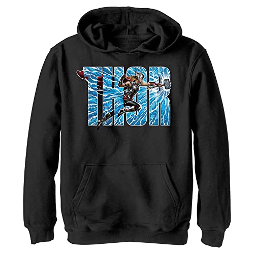Sweat à capuche Thor enfant X-Large sweat noir Marvel Love and Thunder