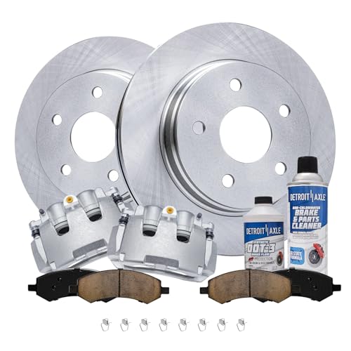 Image of Detroit Axle - 8pc Front Brake Kit for 2009-2018 Dodge Ram 1500