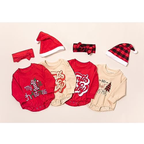 Cute Christmas Outfits Oversized Sweater Romper with Socks, Hats, and Headband3
