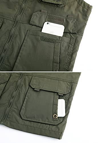 Image of Hbufnha Mens Lightweight Vest Work Travel Safari Sport Jacket Padded Puffer Vest