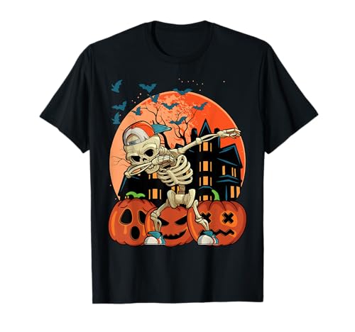 Disfraz Esqueleto Halloween Calabaza Hombre Niño Esqueleto Camiseta