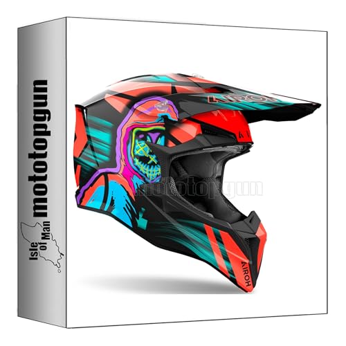 Casque cross Airoh Wraap Cyber orange brillant M idéal pour vos sorties enduro