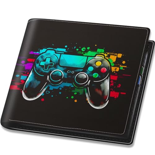 Exxbyeli Boys Wallet Gifts For Gamers Boys Gamepad Leather Wallets Credit Id Card Cash Holder Rfid Blocking Zipper Aesthetic Wallets With Coin Pocket Id Window Teen Gaming Wallets For Gamers Men Boys Teenager thumb #7
