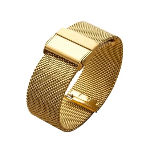 ���b�V���X�e�����X�X�`�[���E�H�b�`�o���h�u���X���b�g16mm 18mm 20mm 22mm���j�Z�b�N�X�����p�X�g���b�v(Gold,10mm)