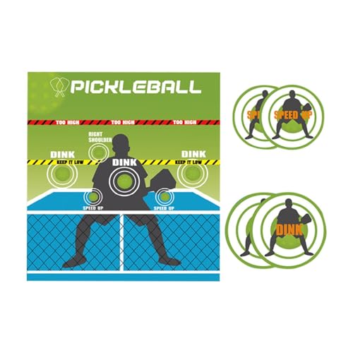 Fenteer Tapete de Práctica de Pickleball para Pared, Tapete de Entrenamiento para Principiantes, Tapete de Póster para Gimnasio Al Aire Libre