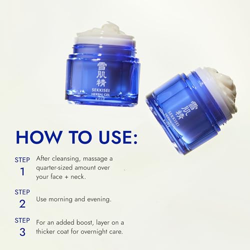 SEKKISEI Herbal Gel REFILL Pod, Multi-Purpose 6-in-1 Benefits Hydrating Gel Moisturizer & Mask, 2.8 Ounce