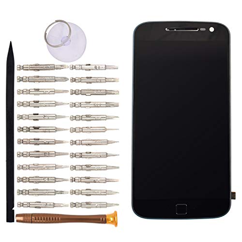 Image of LCD Display Touch Screen Assembly with Frame for Motorola Moto G4 Plus XT1640 XT1642 XT1643 Black