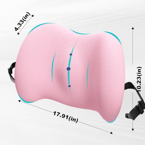 Image of BYMECOST Lumbar Support Pillow for Car, Memory Foam Car Back Cushion