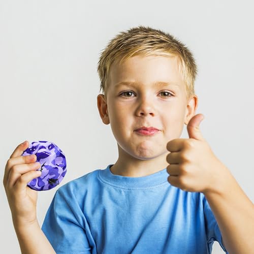 Image of VGRASSP Super Bouncy Rubber Moon Ball Toy for Kids and Adults with Craters - High Bounce, Textured Grip, Perfect for Playtime Fun - Return Gift Foam Ball, Multicolor (Pack of 6)