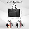 MATEIN Laptoptasche Damen mit Isolierted Lunch-Fach, Laptop Handtasche 15.6 Zoll, Arbeitstasche Damen Groß, Aktentasche Wasserdicht, Shopper Tasche Leder, Schultertasche für Business, Schule, Schwarz #4