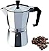 AL-FAHMI Cafetière italienne à expresso 3 tasses pour cuisinière italienne (6 tasses/300 ml)