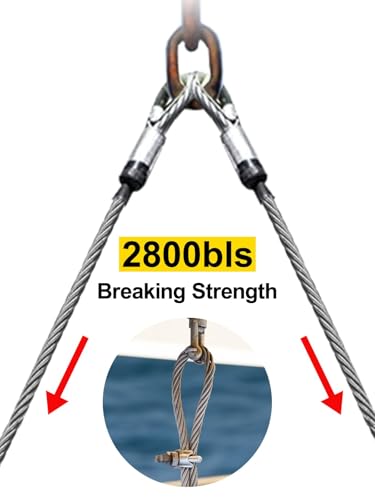 TooTaci 5mm T316 Edelstahlseil, 30M /5mm Drahtseil, Schwerlast-Geländerset – 7×19 Litzen Marinequalität 316L Stahlseil für Außenbereiche wie Geländersysteme, Balkone, Treppen