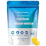 Calcium 500 mg Gummies – Daily Essentials – Trägt zu einer normalen Muskelfunktion, Knochen und Zähnen bei – 60 Stück (Vorrat für 2 Monate) – Zuckerfrei, vegan – Bears with Benefits